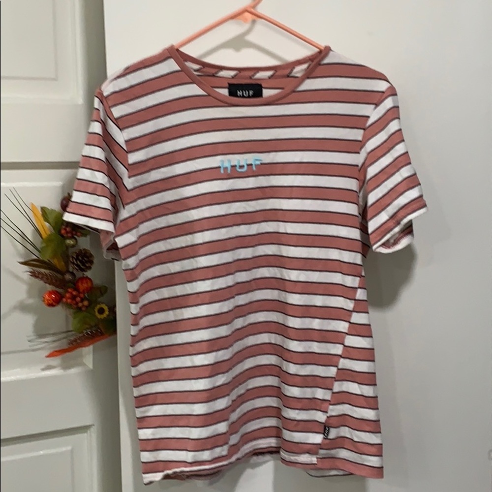 HUF PINK STRIPE TEE